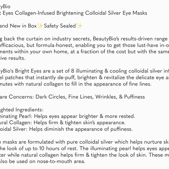 🍋 BEAUTY BIO Bright Eyes Depuffing and brightening gels - Picture 9 of 9